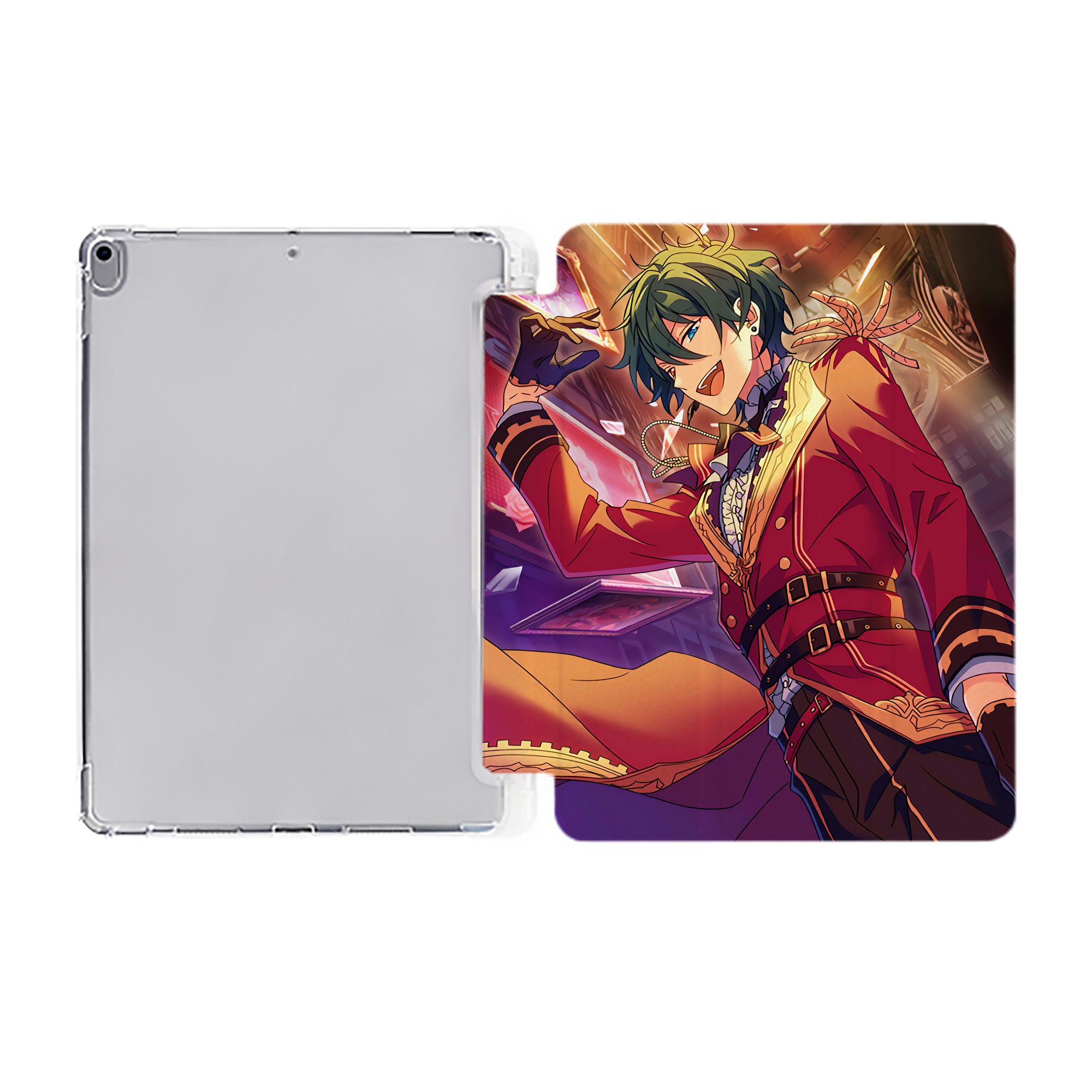 （画像用） あんさんぶるスターズ! Ensemble Stars IPad ケース ペン収納付き 三つ折りスタンド PUレザー×シリコン 対応機種9.5/10.5/10.9インチ